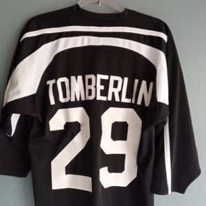 Black Hockey Jersey‎ Tomberlin 29 White Accents Adult XL